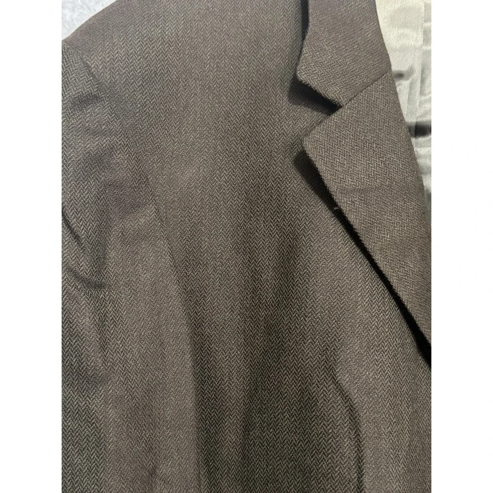 Andrew‎ Fezza Orvis Suit Mens 48L 44x32 Wool Herringbone 2 Piece Jacket Pants